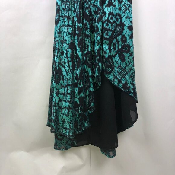 Nanette Lepore Metallic Floral Silk Maxi Dress Size 0 - Picture 4 of 14